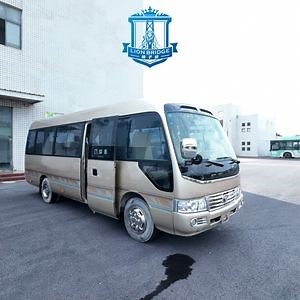 Toyota Coaster Diesel Engine Used Shuttle Bus with Brand New Seat Cover
