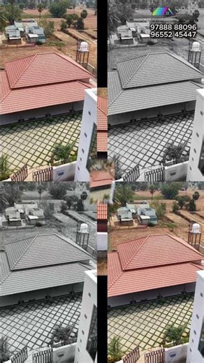 Elampillai Salem Kerala Concrete Tile Roofing | Strong & Stylish Roof 🏠🔥 #Shorts