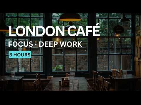 Authentic London Cafe on a Rainy Day ☕ 3 Hours of Ambient Focus Sounds