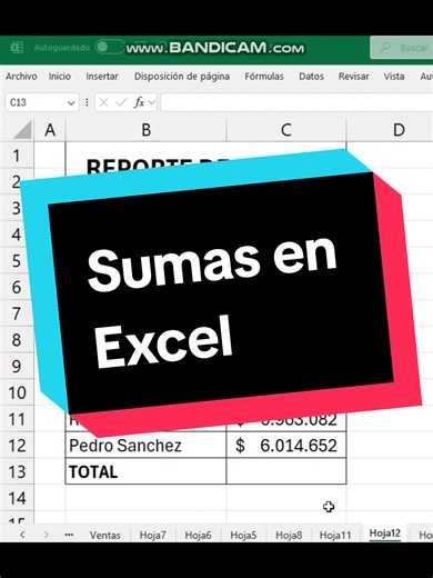 Y tú cómo haces tus sumas en Excel?... Espero que como experto 🚀 Si quieres aprender mucho más ve al link del perfil y pregunta por nuestro curso de Excel #LiveOutlandish #msexcel #informacion #datos #trabajosenexcel #microsoftexcel #powerbi #datos #trabajosenexcel #microsoftexcel #work #cursos #emprendedores #exceltutorial #estudio #exceltips #exceltricks #excelpro #paratii #excel #curso #cursoexcel #cursoonline