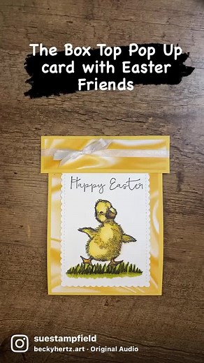 The Box Top Pop Up Fun Fold card has so many possibilities! To see more versions of this card check out the video tutorial here: https://fb.watch/cg2UUqyKnC/ | Suestampfield