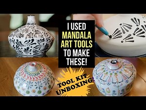 Unboxing Mandala Art Tools For Pottery Design - Get Creative With Mandala Tools Kit!