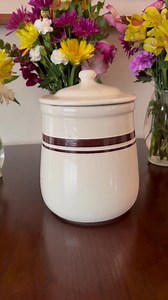Vintage Mccoy Pottery Sugar Canister - Brown Stripe Retro Kitchen Decor | Collector Heirloom - Etsy