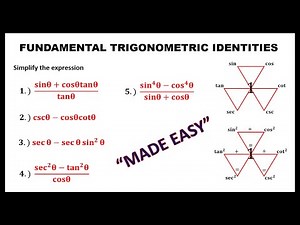 FUNDAMENTAL TRIGONOMETRIC IDENTITIES (MADE EASY)