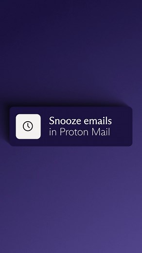 5.2K views · 103 reactions | New week, new #ProtonMail feature! ⏰ Now you can snooze emails in the web app and be reminded of them when convenient. Notifications for snoozed emails will appear on all your Proton Mail apps. Snooze is one of the most requested community features, and we’re eager to hear what you think! Learn more: https://proton.me/support/snooze-emails | Proton | Facebook