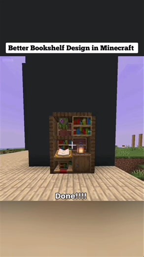 Bookshelf Design in #minecraft |