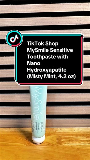 MySmile Sensitive Toothpaste with Nano Hydroxyapatite (Misty Mint, 4.2 oz) is a fluoride-free whitening formula built specifically for sensitive teeth. It uses nano-hydroxyapatite (n-HA) particles to remineralize enamel, fill microscopic tubules, and block pain signals—clinically shown to reduce sensitivity more effectively than many fluoride options over time. Key benefits: \t•\tReduces sensitivity to hot, cold, sweet, and acidic foods/drinks \t•\tGently whitens teeth by smoothing enamel surfac