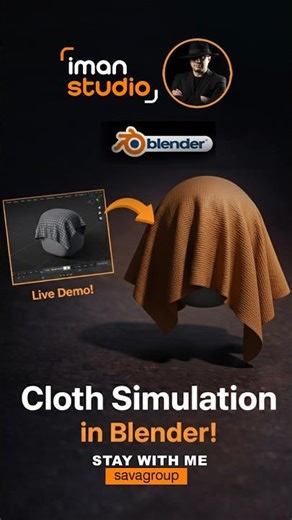 Mind-Blowing Cloth Physics Simulation | 3D Animation Masterclass by Iman Studio 🎨
