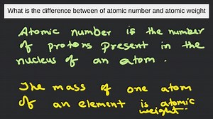 What is the difference between of atomic number and atomic weig... | Filo