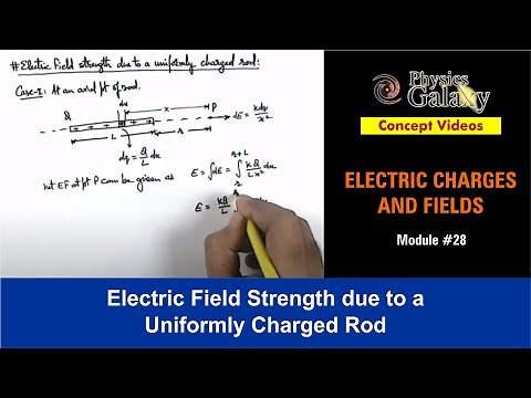 Class 12 Physics | Electrostatics | #28 Electric Field Strength due to a Uniformly Charged Rod