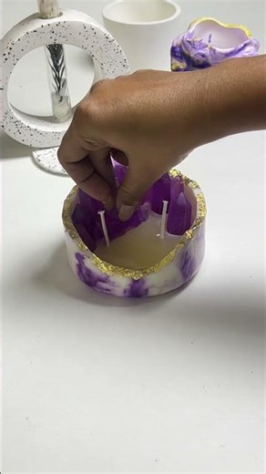 I Made a Candle That Looks Like a Real Crystal Geode 💜✨ | Handmade Luxury Candle