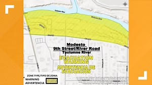 Update | Evacuation order issued for Modesto area near 9th Street and Tuolumne River