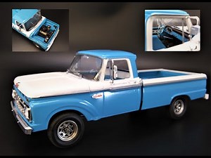 1966 Ford F100 4x4 352 V8 1/25 Scale Model Kit Build Review Painting Moebius Modelroundup