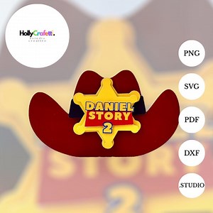 Hat Box Template | Cut File for Kids' Party Favors | Printable Cowboy Box