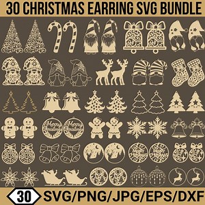 Earring Laser Cut Svg Bundle, Earring Svg, Jewelry Svg, Glowforge Svg, Leather Earrings Svg, Wood Earrings Svg, Files for Cricut, Silhouette - Etsy