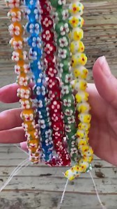 Lampwork Glass Beads, Flowers, Mixed Color, 12mm Round Flower Bead - Etsy