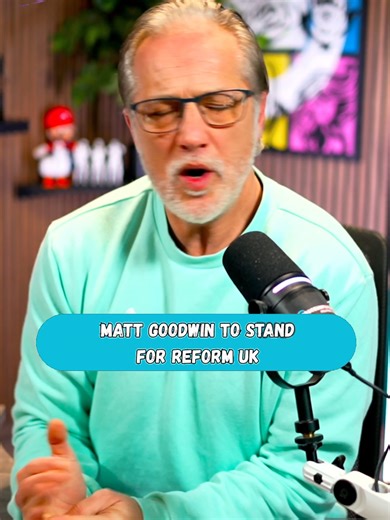 Matt Goodwin announced as Reform UK PPC in Gorton and Denton. This isn’t symbolism — it’s credibility, reach, and seriousness in one move. By-elections are about momentum, and this is a serious signal.