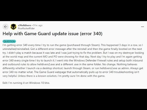 How to Fix Game Guard update issue | Error 340 In Helldivers 2