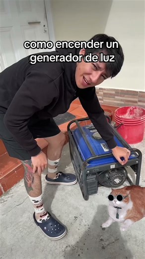 Tutorial cómo encender un generador de luz 🗿 #shorts