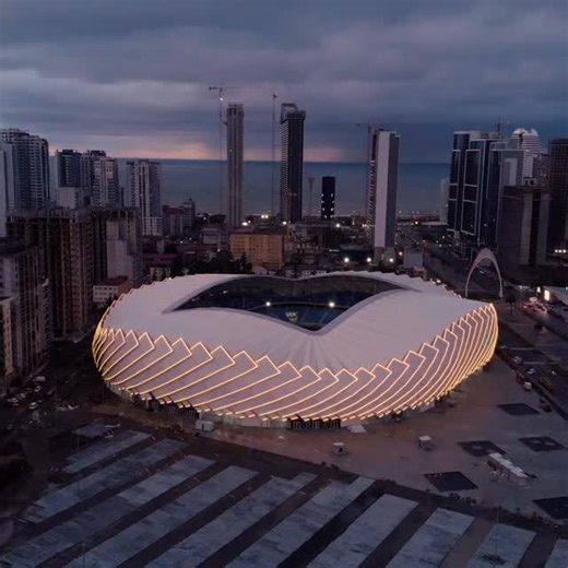 LED façade lighting arranged as a matrix and controlled by MADRIX represents a cutting-edge fusion of architecture, technology, and visual art. Introducing Batumi Stadium in Batumi in Georgia where LEDs are installed in a grid-like pattern across a building’s exterior, turning the structure into a massive, programmable canvas. MADRIX software and hardware controllers enables precise pixel-level control, allowing designers to create vibrant animations, interactive effects, and synchronized light 