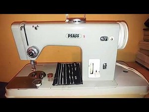 Pfaff model 9 sewing machine.. showing it's features and functions