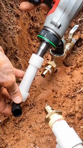 226K views · 1.6K reactions | Repairing a leak on a waterline outside  This PVC pipe had a crack in it due to settling. I made the repair using PEX A cold expansion and replaced the PRV and shut off valve as well #diy #asmr #fyp #reels #homerepair #plumbingrepair #foryou #plomero #handyman | The Plumberlorian | Facebook