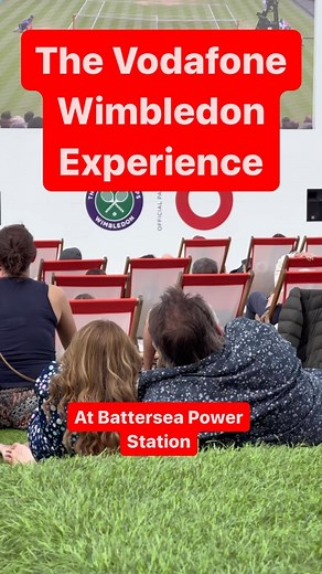 Join us at Battersea Power Station to take in some live tennis 🎾 and relax on a lovely red deck chair ❤️😎 #FeelTheConnection #VodafoneUK #Wimbledon | Vodafone UK