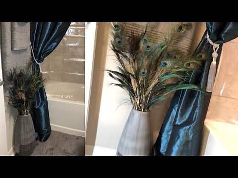 PEACOCK FEATHER DECOR | DIY