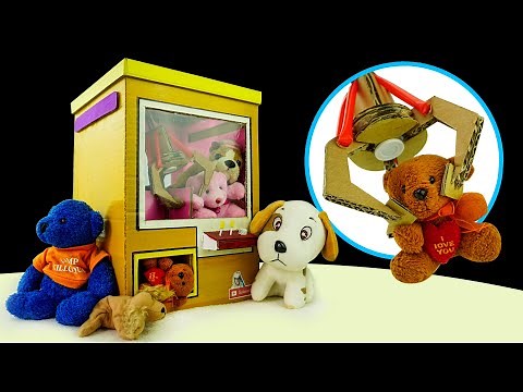 DIY Fully Functional Cardboard Claw Machine | No Motors Strings Wires Syringes Needed! Easy To Make