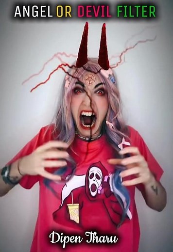 Only devil glitch filter TikTok 🥶😂 #shorts