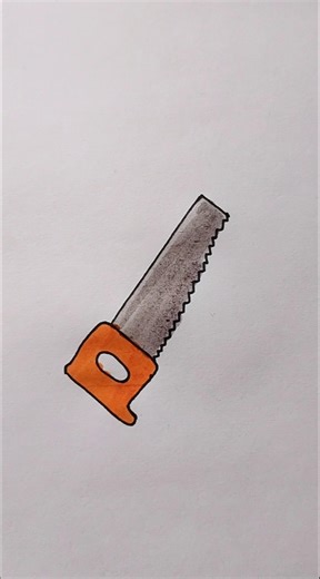 Saw 🪚 Easy Drawing For Kids #saw #tools #kidstvforfun #trending #shorts #viralshorts #viral #drawing