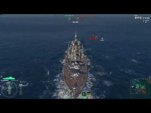 World of Warships Warspite Premiumship gameplay.