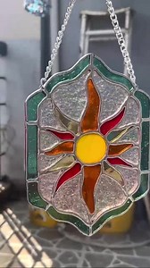 The Sun Stained Glass Panel, Sun Stained Glass, Sun Suncatcher, Celestial Stained Glass, Stained Glass Art, the Sun Stained Glass, Home Deco - Etsy