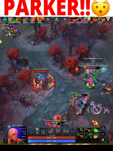 Parker brilla en Dota 2 contra Aurora