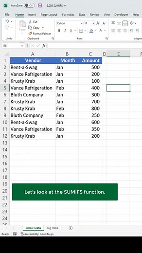 One of my favorite functions of all time! #excel #spreadsheets #excelhelp #sumifs #sumif