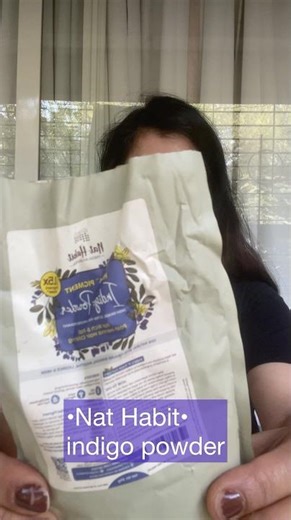 Nat Habit Indigo on Grey Hair 🌿 Final Result #shorts #greyhairtransition