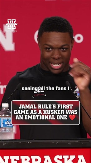 Jamal Rule was overcome with emotion after experiencing his first game as a Husker #GBR #Huskers