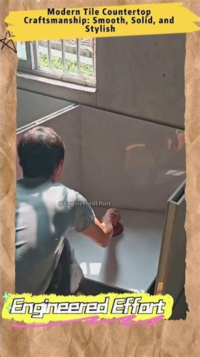 Modern Tile Countertop Craftsmanship Smooth, Solid, and Stylish #EngineeredEffort