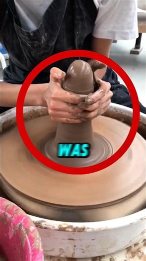 THIS GIRL TRIES CLAY POTTERY😱 #shorts