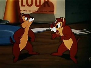 Chip and Dale - three for breakfast