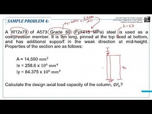 STM2A5 COMPRESSION MEMBERS - SAMPLE PROBLEM 4