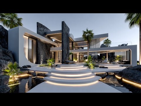 Lakeside Serenity: Luxury Waterfront Mansion Masterpiece