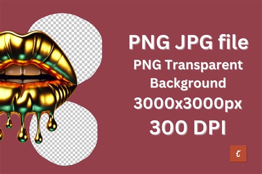 Gold Dripping Lips Clipart, 30 Metallic Lipstick Digital Stickers, Lip Art PNG Bundle for Sublimation & Print on Demand - Kissy Lips Png - Etsy