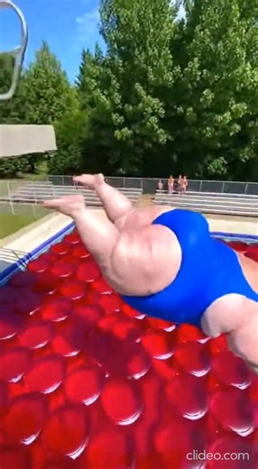 JELLO POOL SWALLOWED HIM! 😱🔴🍮