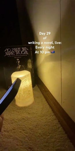 Day 29 of writing a novel, live. Quiet writing session. You see a book being born into this world
