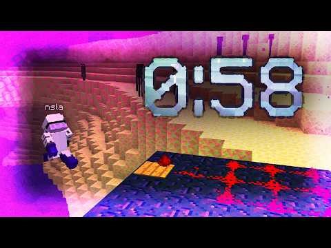 [WR] Minecraft 1.8 Set Seed's First Sub 1 (Credits Warp)