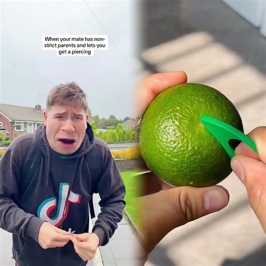 When your mate has non strict parents and lets you get a piercing #funny