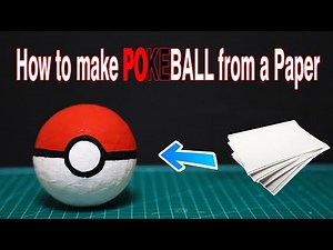How to make POKEBALL from a paper| DIY paper | Tín DIY