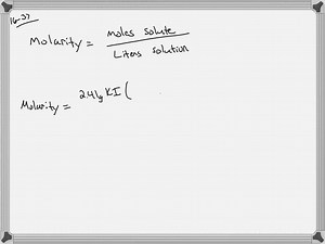 Potassium iodide can be the additive in "iodized" table salt. Calculate the molarity of a solution prepared by dissolving 2.41 g of potassium iodide in water and diluting to 50.0 mL | Numerade