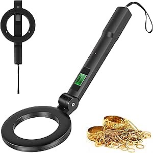 Metal Detector, Professional Gold Detector for Treasure Hunt, Waterproof 10" Search Coil with Intuitive LCD Display, Foldable Metal Detectors, High Accuracy Adjustable Metals Detectors
